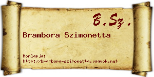 Brambora Szimonetta névjegykártya